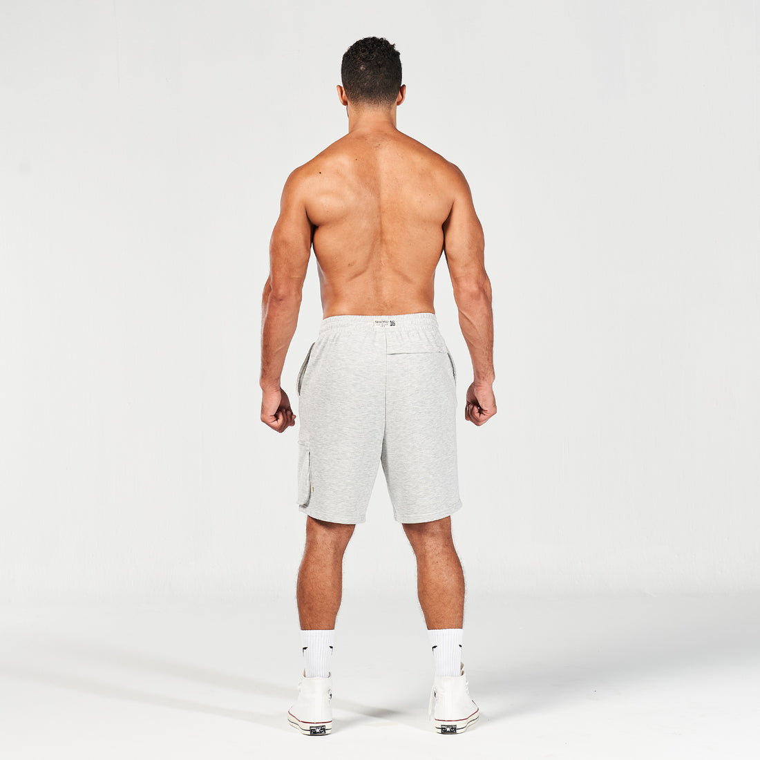 Golden Era New Gen Jogger Shorts - Light Grey Marl